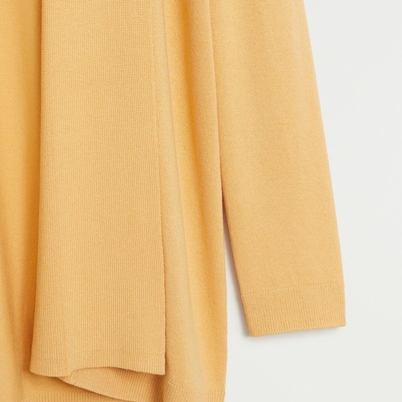 NWOT. Mango Basic Yellow Ribbed Detail Cardigan. Size S. - Picture 7 of 8